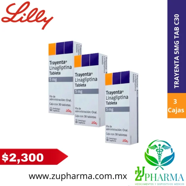 Trayenta 5 Mg Oral 30 Tabletas. - Imagen 2
