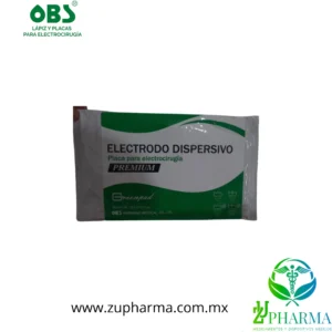 Placa para electrocirugia adulto con cable.