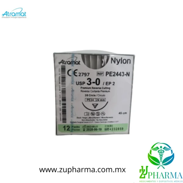 Sutura Nylon 3-0.