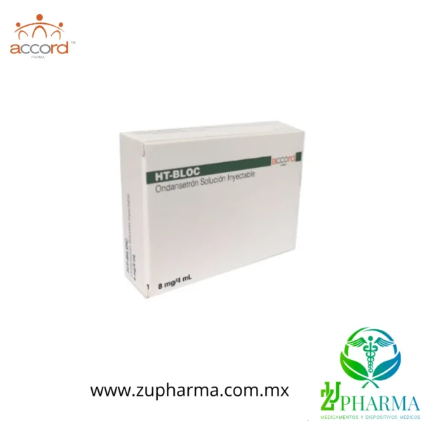 Ondansetrón solución Inyectable 8mg / 4mL, HT Bloc.