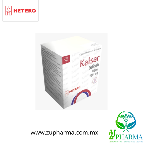 KAISAR ( GEFITINIB ) 250 MG CAJA CON 1 FRASCO CON 30 TABLETAS.