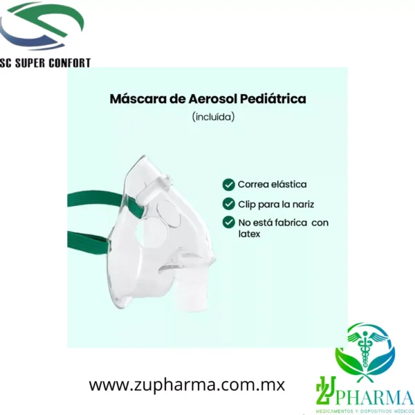 Nebulizador Compresor Pediatrico/infantil Con Mascarilla Color Cafe - Imagen 5