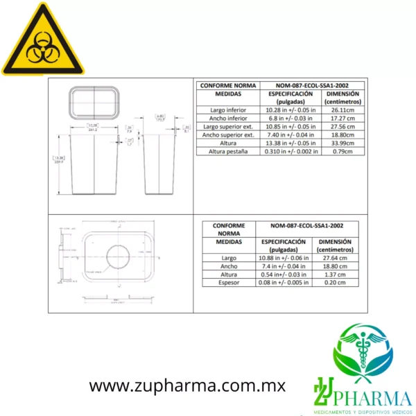 CONTENEDOR RLBI 13.0 L Amarillo - Imagen 2