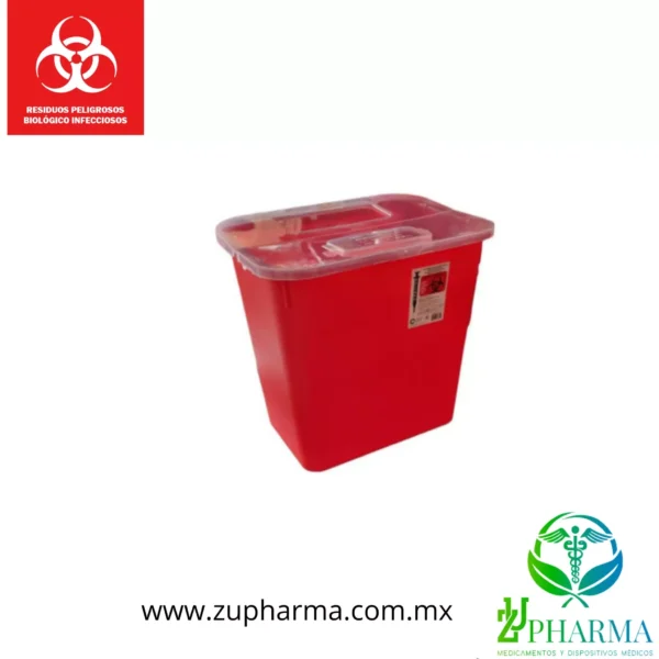 Contenedor para residuos Punzocortantes Biológico-Infecciosos. 30 L