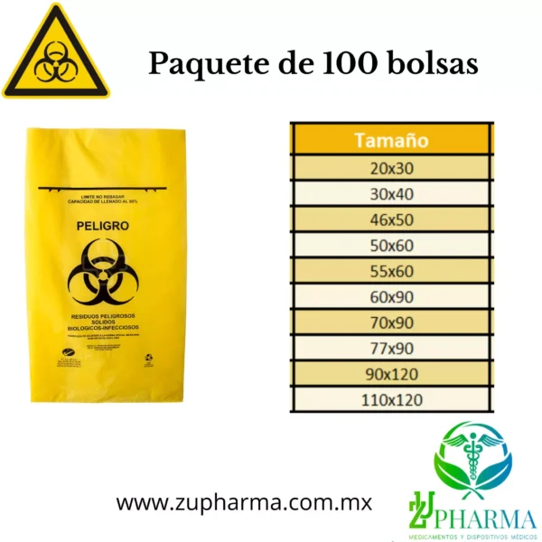 Bolsas para residuos Biológico Infecciosos RLBI
