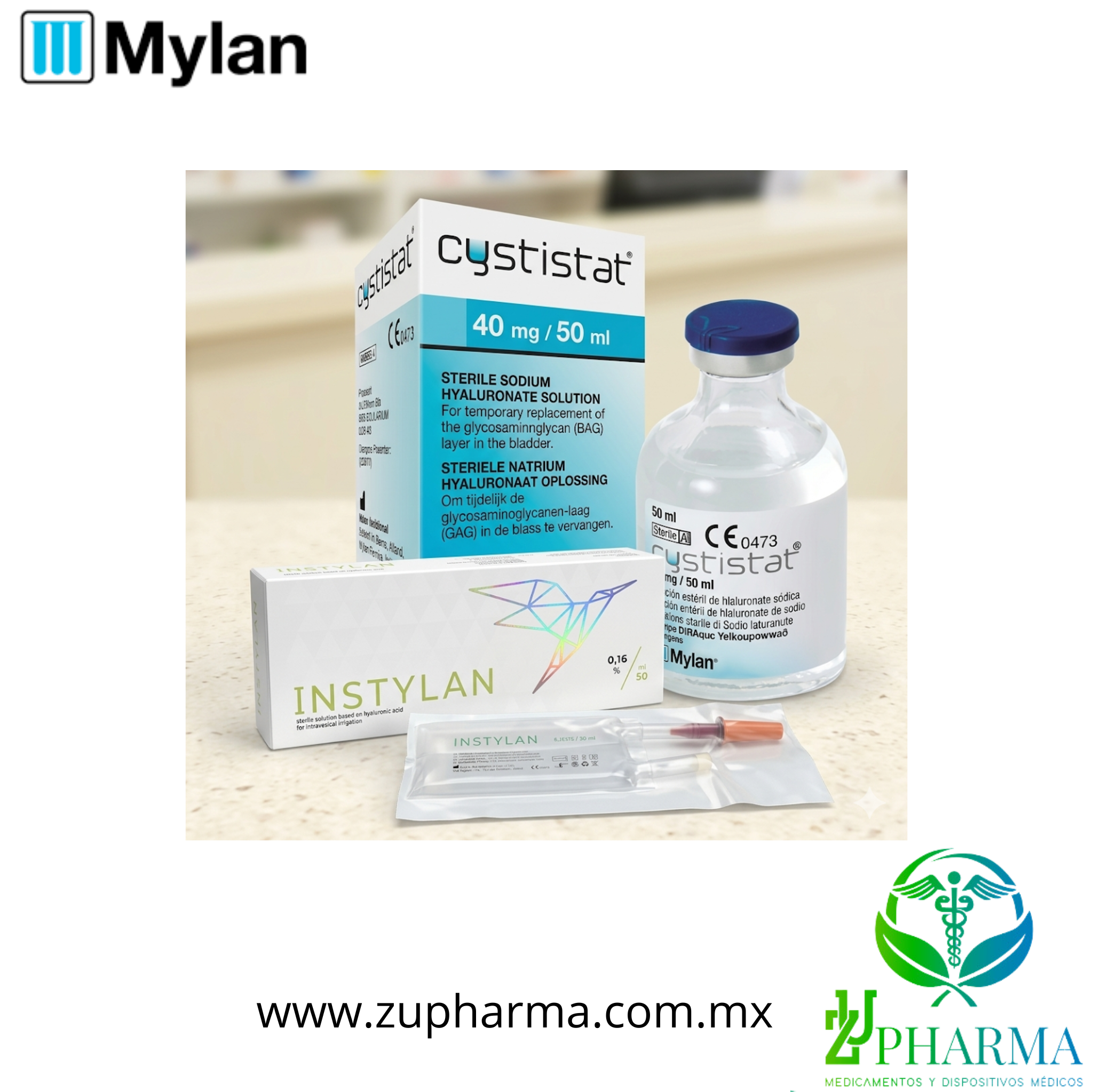 CYSTISTAT (Hialuronato de Sodio) 40 mg / 50 mL Caja con 1 Frasco Ámpula con Solución Estéril - Imagen 3