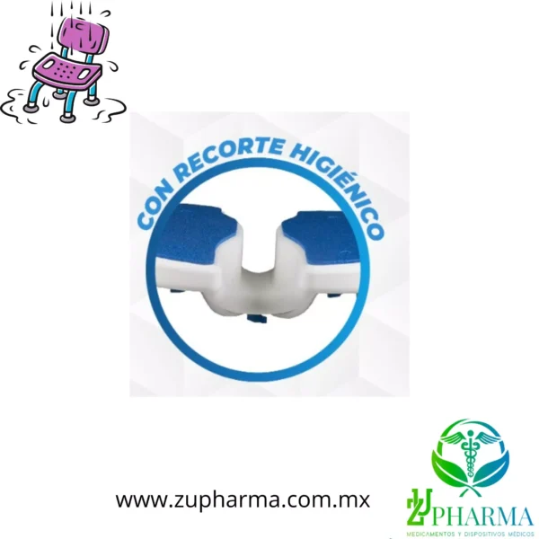 Silla de Ducha con Apertura Higiénica para Adultos Mayores - Imagen 2
