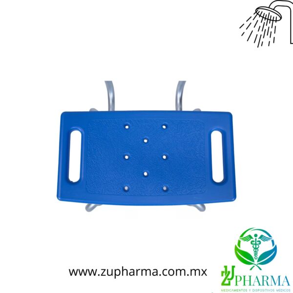 Silla de Ducha Aluminio con Respaldo Azul - Imagen 8