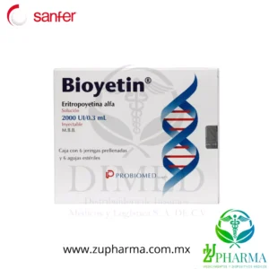 BIOYETIN 2000 UI/0.3 ML CON 6 JERINGAS PRELLENADAS