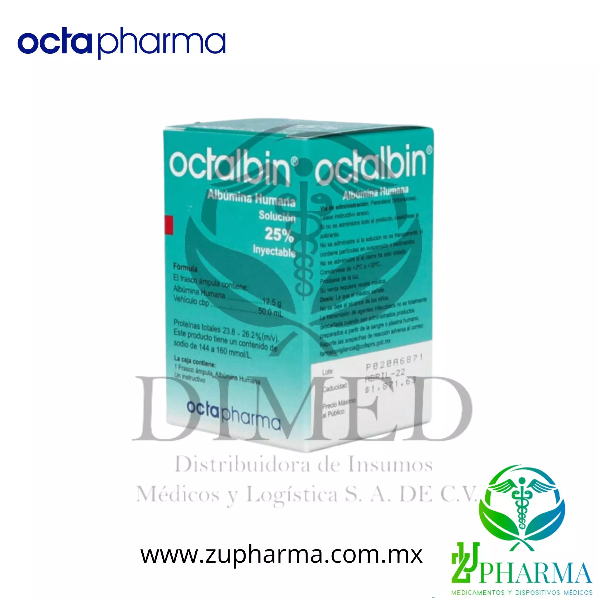 OCTALBIN DE 25 % CON 1 SOLUCIÓN INYECTABLE