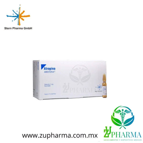 Amixteria (Atropina) 1 mg – Caja con 50 Ampolletas