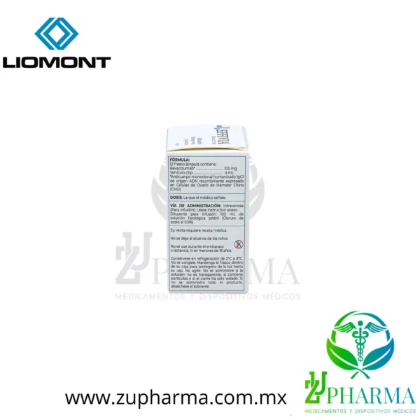 EFFIVIA 100 mg / 4 mL Solución Inyectable (Bevacizumab – Laboratorio Liomont) - Imagen 2