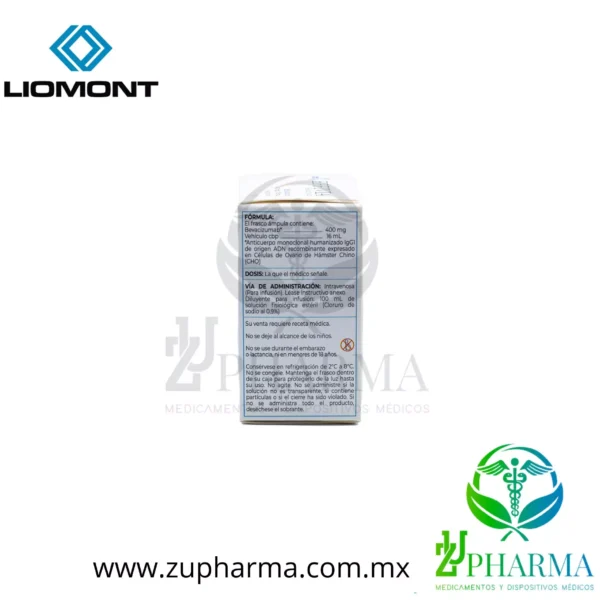 EFFIVIA 400 mg / 16 mL Solución Inyectable (Bevacizumab – Laboratorio Liomont) - Imagen 4