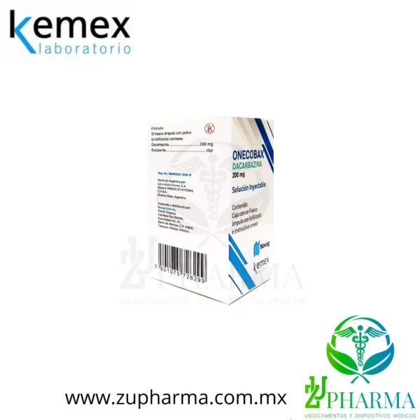 ONECOBAX 200 mg Inyectable (Dacarbazina – Marca: Kemex, Laboratorio: Novag) - Imagen 4