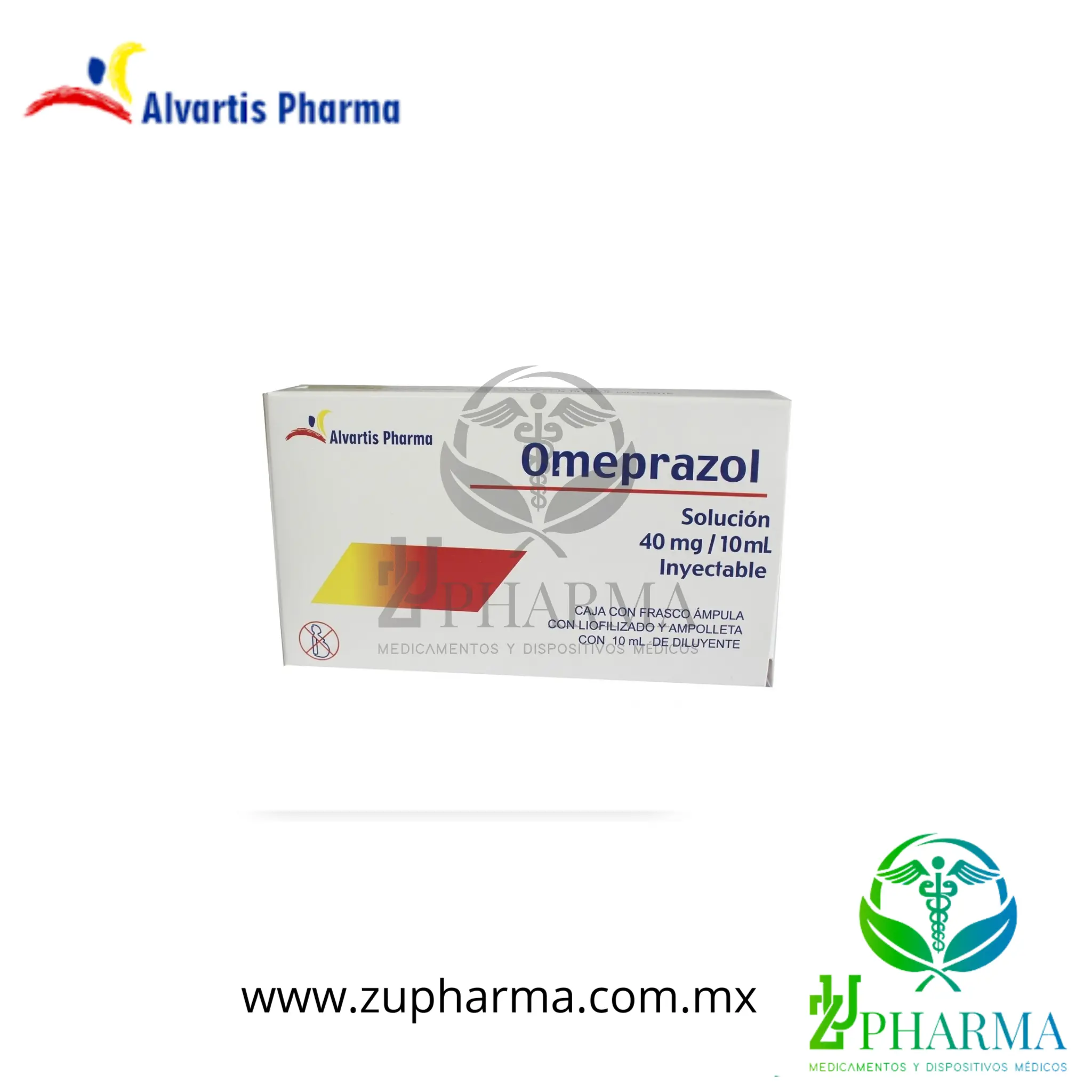 Omeprazol Solución Inyectable 40 mg / 10 mL