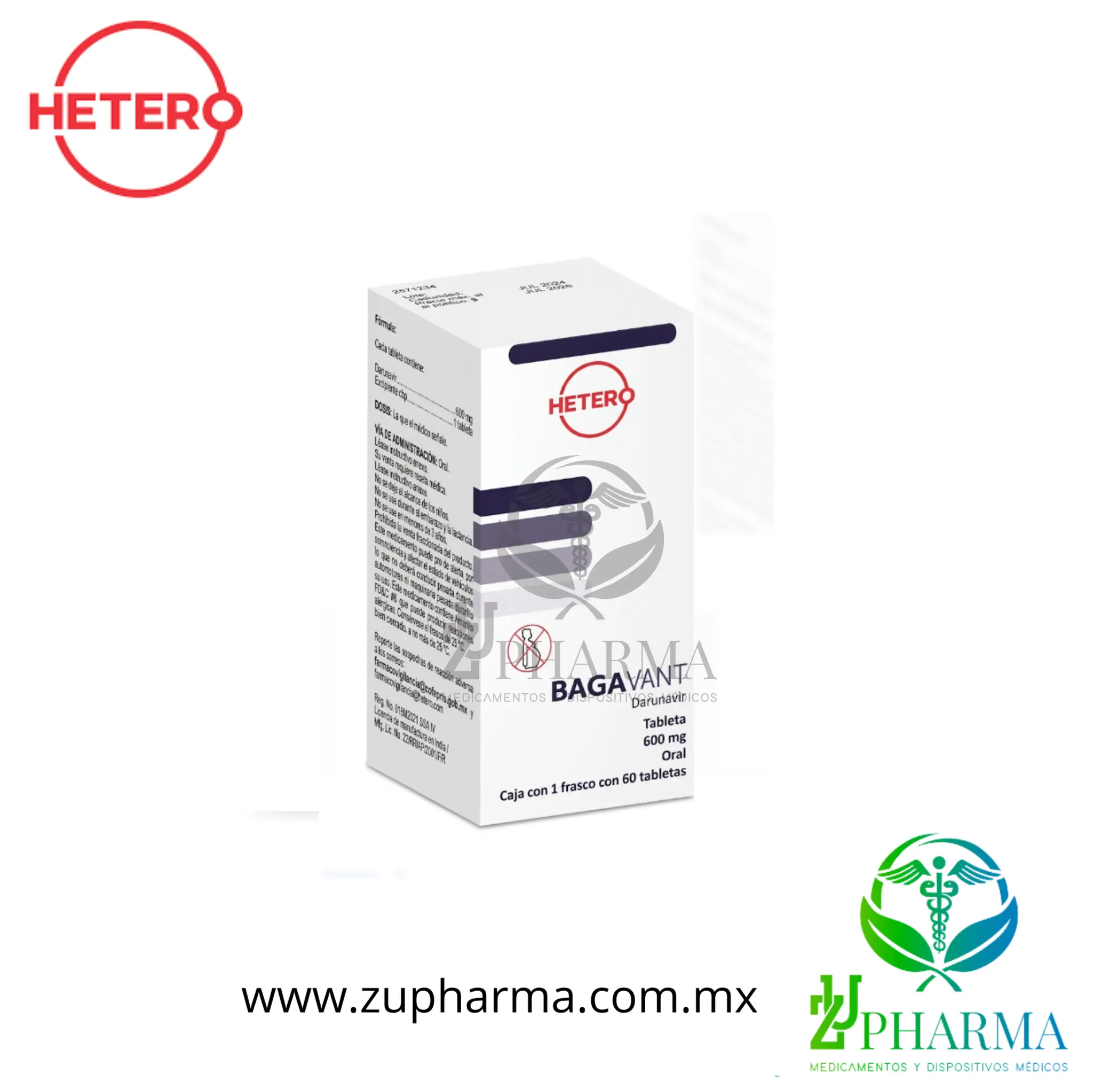 BAGAVANTA (Darunavir) - 600 mg 60 Tabletas