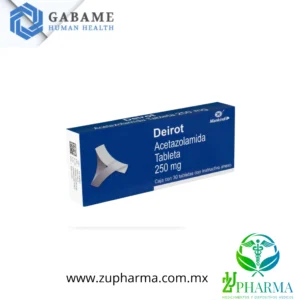DEIROT (Acetazolamida) 250 mg Caja con 30 Tabletas