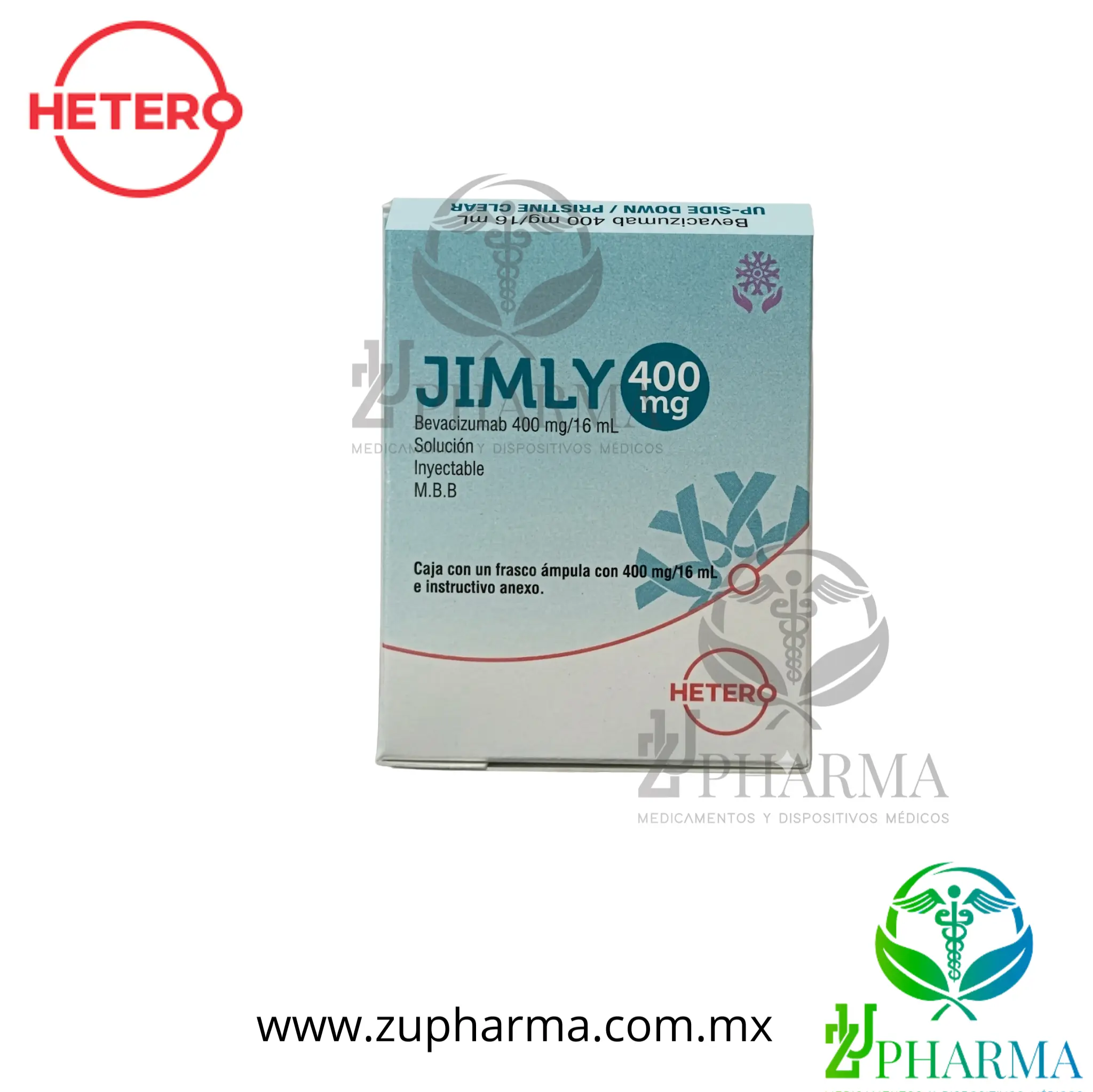 Jimly Bevacizumab 400 mg / 16 mL Caja con 1 Frasco Ámpula - Hetero
