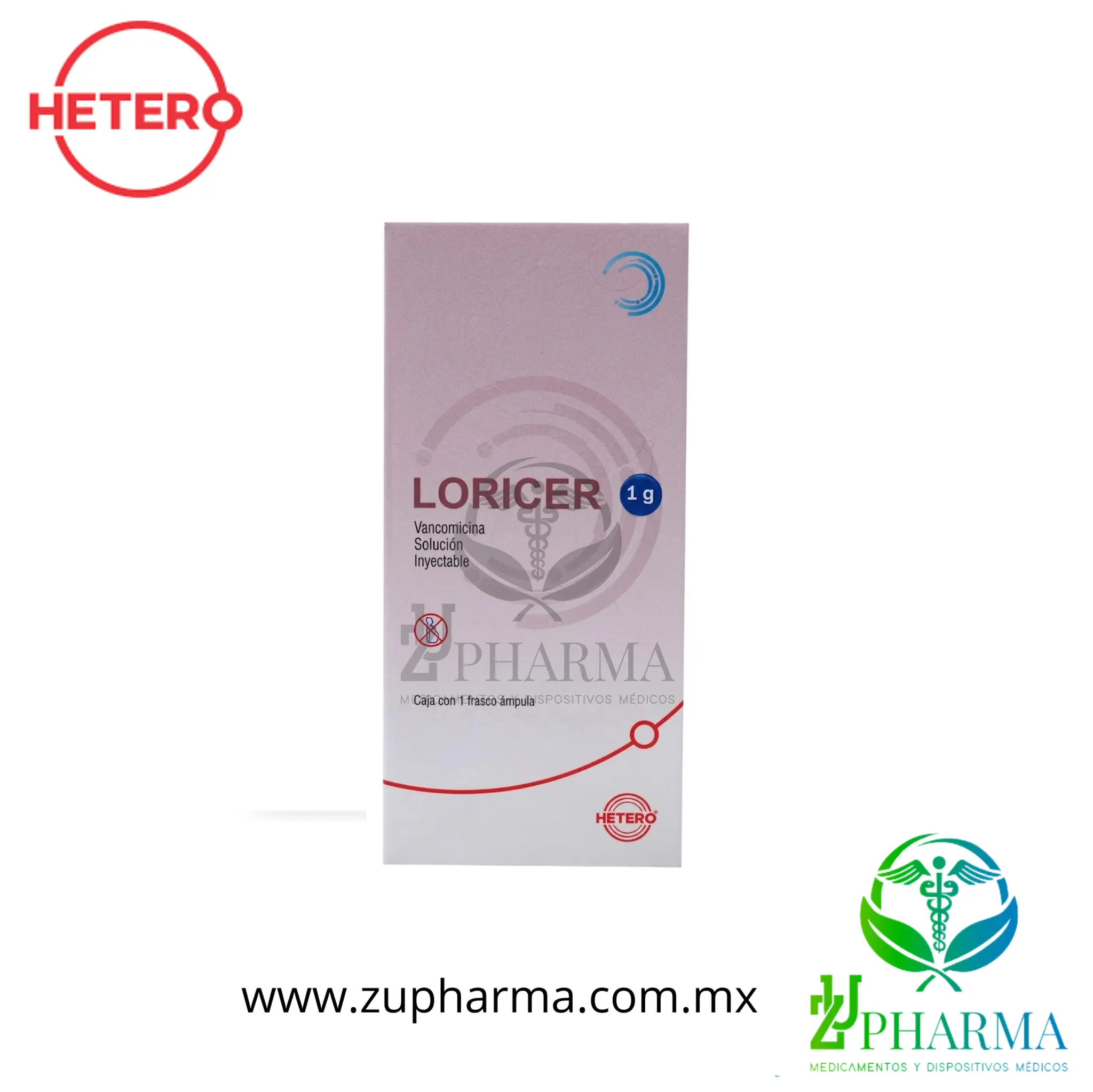 LORICER (Vancomicina) - Solución Inyectable 1 g