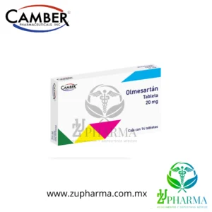 Olmesartán 20 mg Caja con 14 Tabletas - Camber