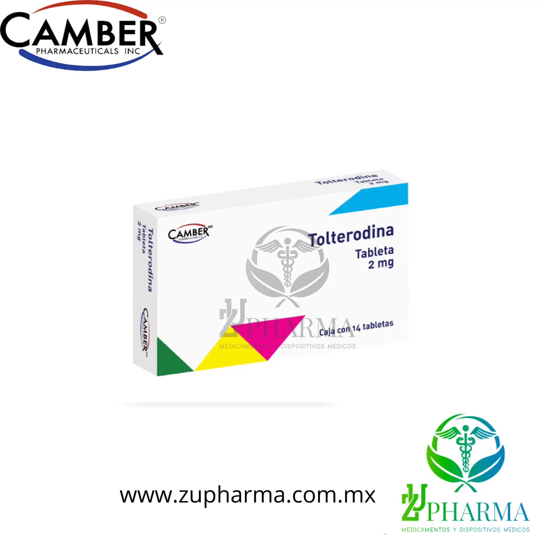 Tolterodina - 2 mg 14 Tabletas