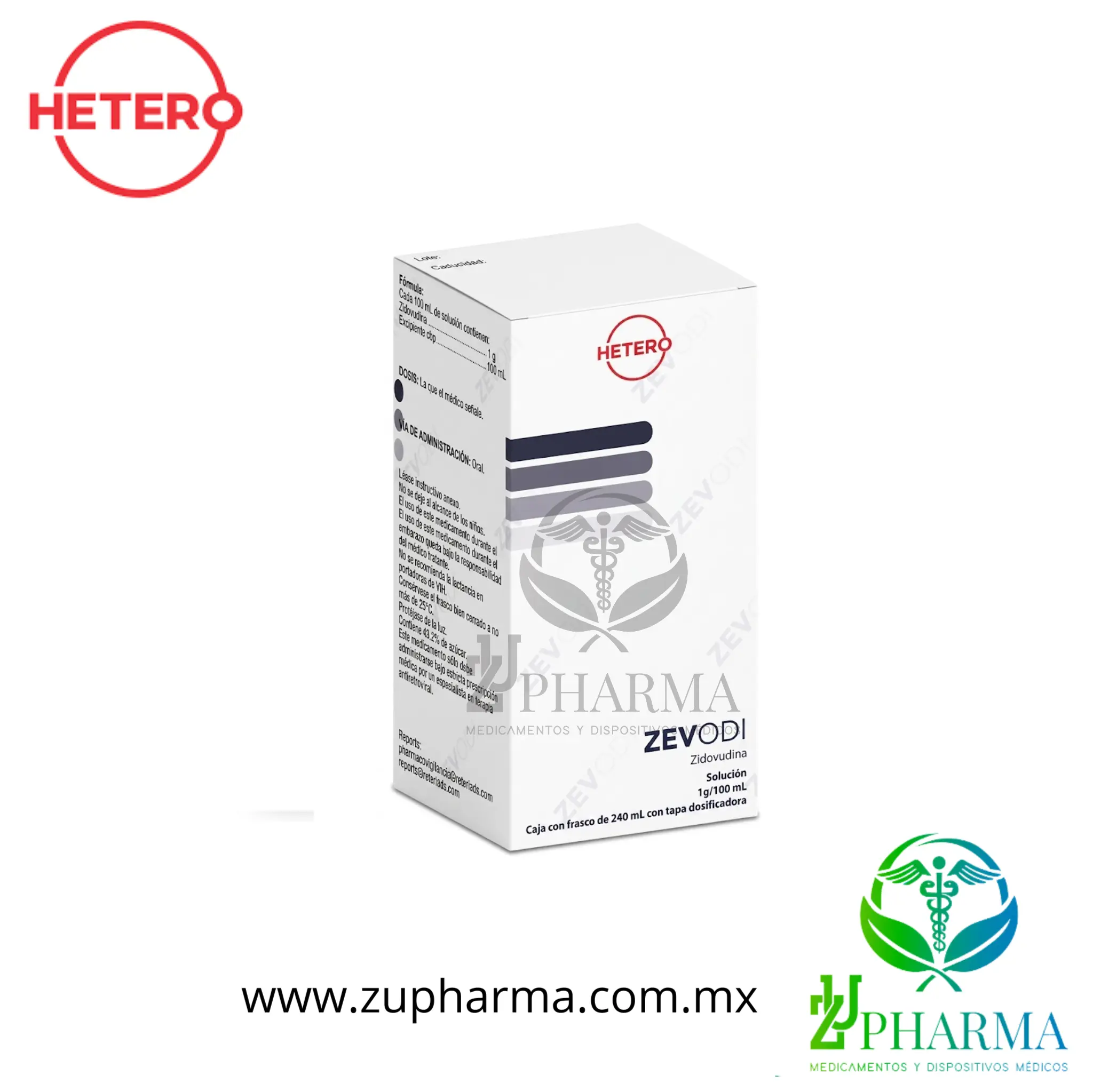 ZEVODI (Zidovudina) - Solución Oral 1g / 100 mL (240 mL)