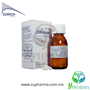 Zuriphar Temozolomida 100 mg Caja con Frasco con 20 Cápsulas