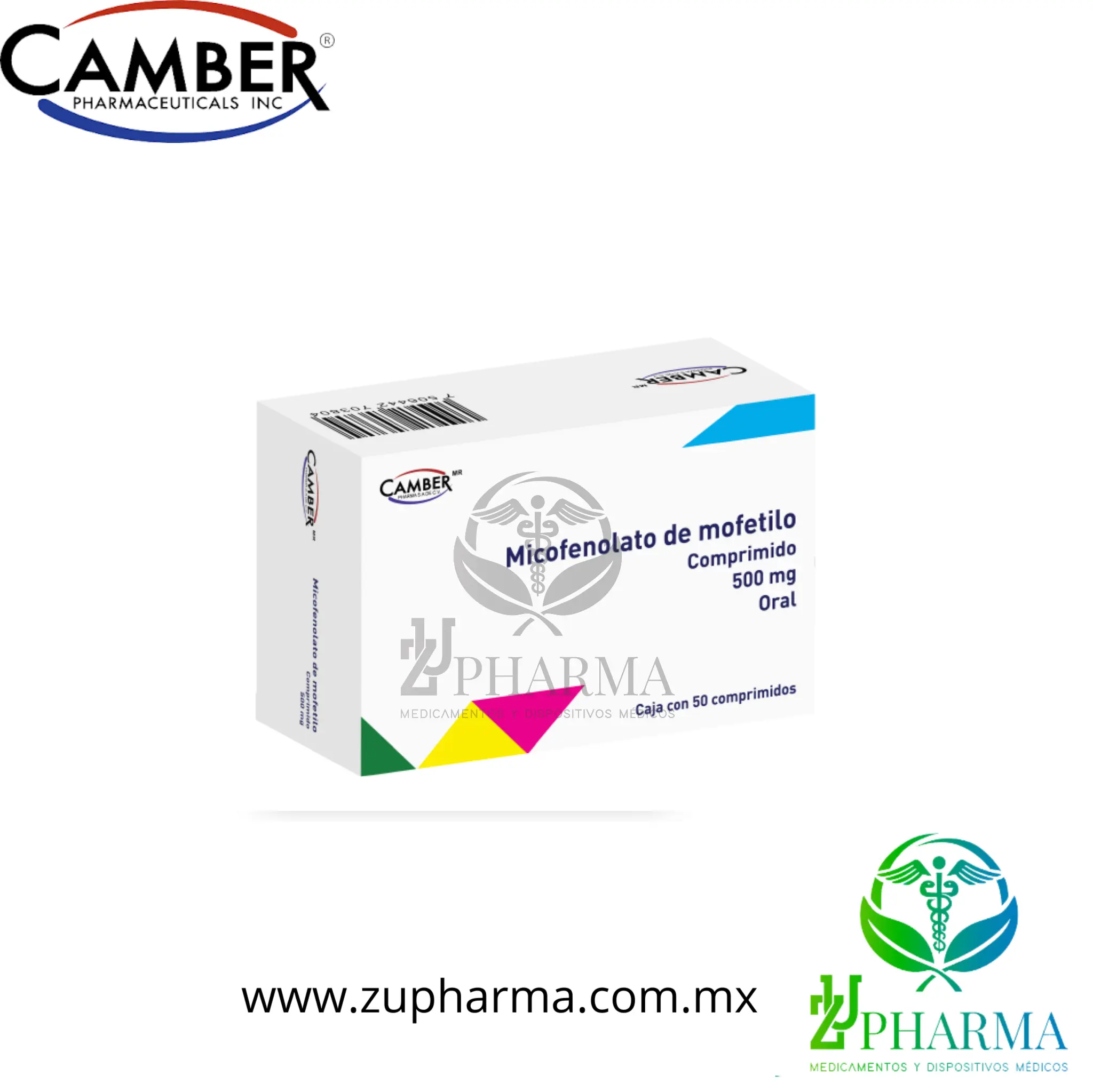 Micofenolato de mofetilo - 500 mg 50 Comprimidos