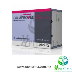 CO-APROVEL Irbesartán / Hidroclorotiazida 300 mg / 12.5 mg Tabletas - Caja con 28 - Sanofi