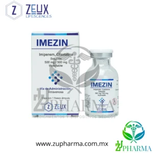 Imezin Imipenem y Cilastatina 500 mg / 500 mg Solución Inyectable Frasco Ámpula
