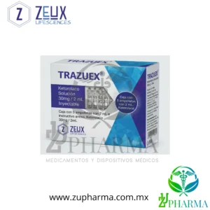 Trazuex Ketorolaco 30 mg / 2 mL Solución Inyectable Caja con 5 Ampolletas