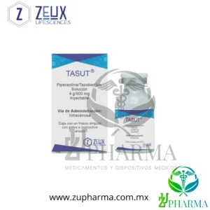 Tasut Piperacilina / Tazobactam 4 g / 500 mg Caja con Frasco Ámpula - Zeux Lifesciences