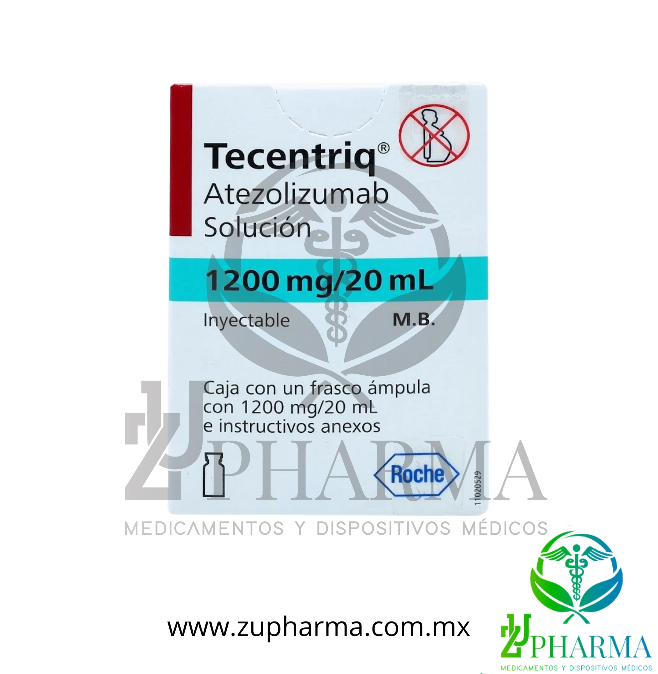 Tecentriq (Atezolizumab) 1200 mg/20 mL Solución Inyectable Frasco Ámpula - Roche