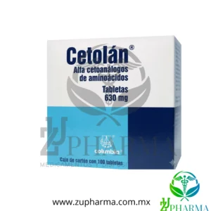 Cetolán (Alfa Cetoanálogos de Aminoácidos) 630 mg Caja con 100 Tabletas