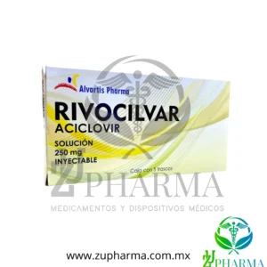 Rivocilvar (Aciclovir) 250 mg Solución Inyectable Caja con 5 Frascos - Alvartis Pharma