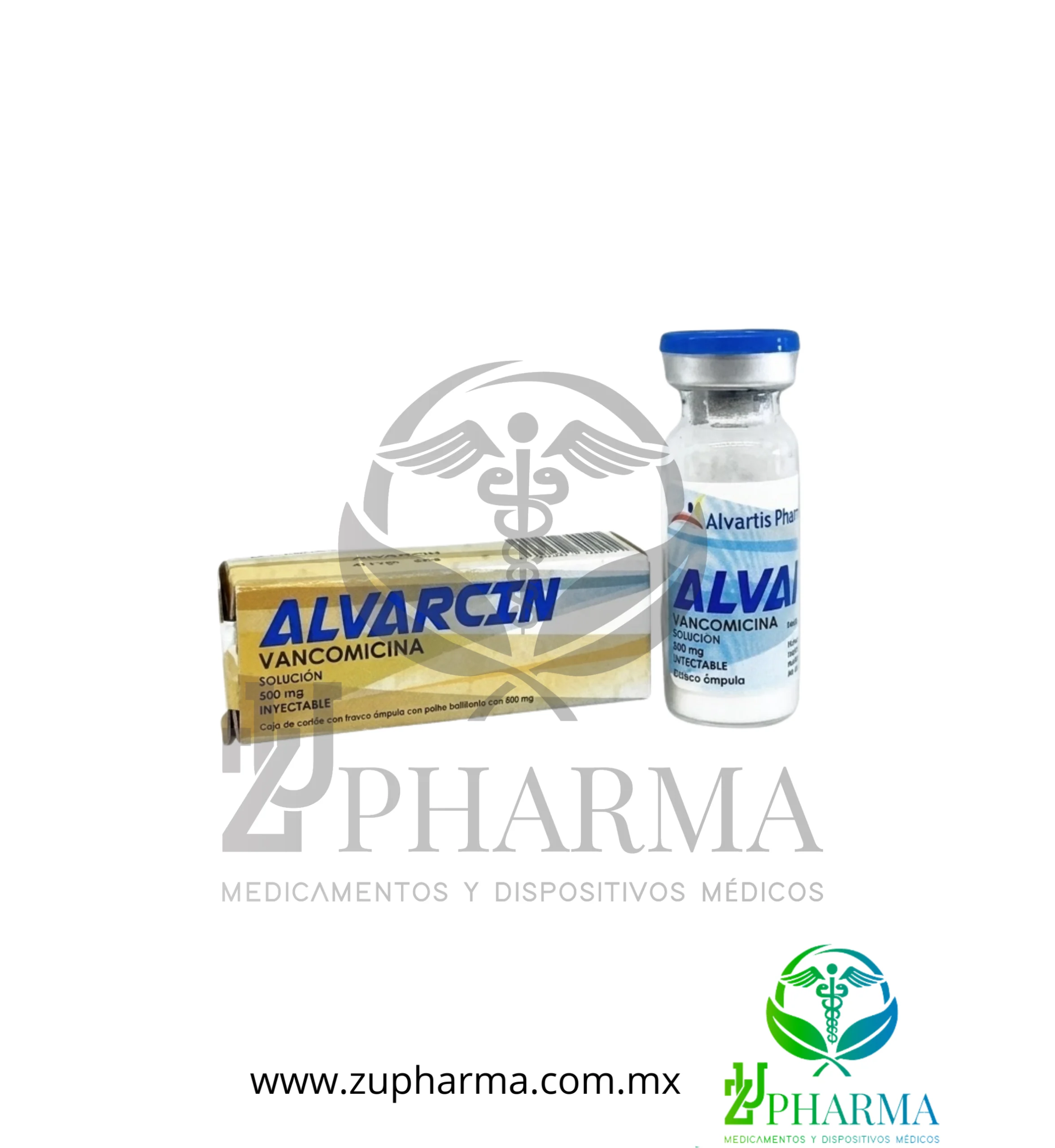 Alvarcin (Vancomicina) 500 mg Solución Inyectable Frasco Ámpula - Alvartis Pharma