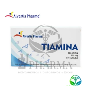 Almitin (Tiamina) 500 mg Solución Inyectable Caja con 3 Frascos y Diluyente - Alvartis Pharma