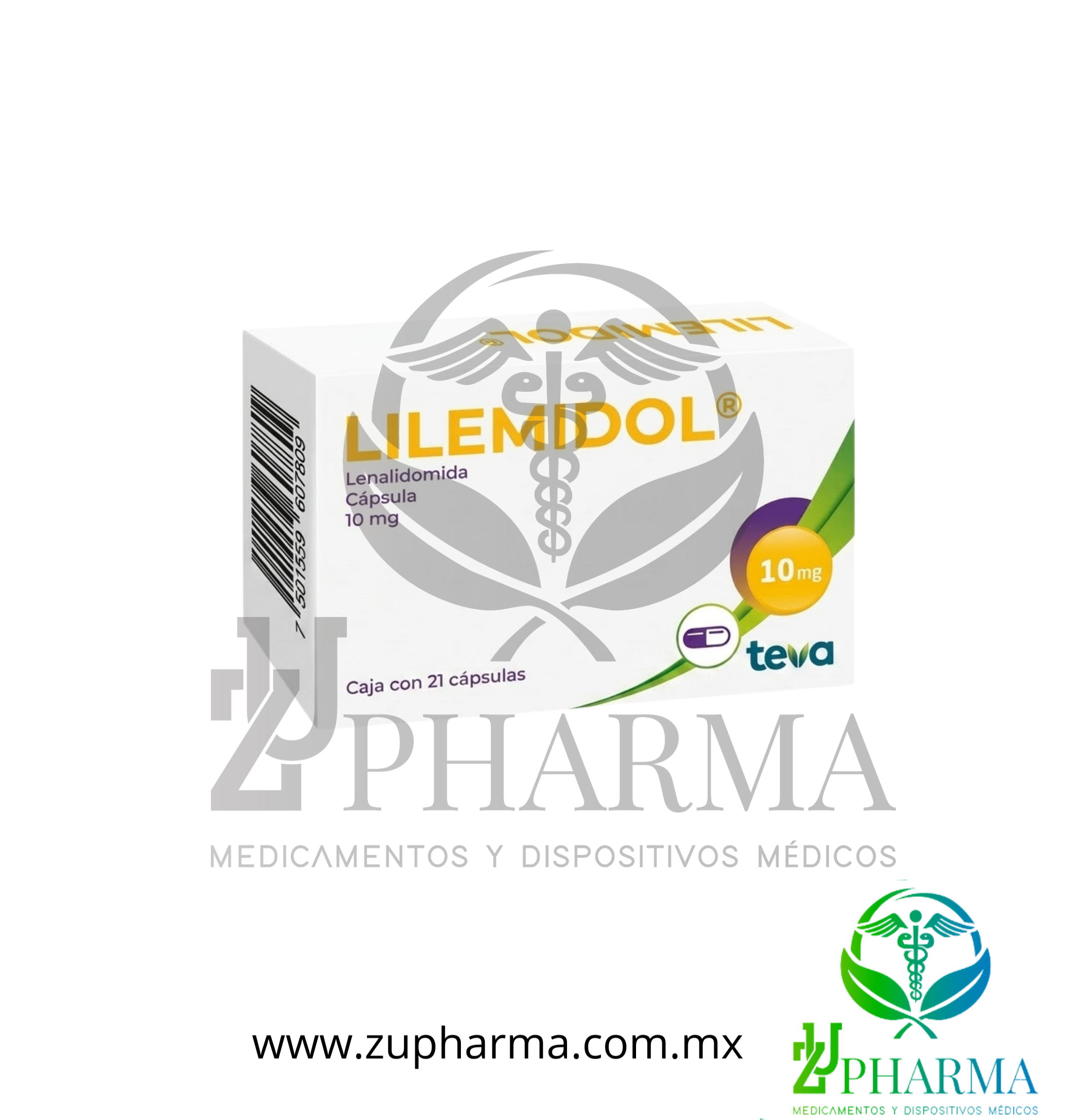 Lilemidol (Lenalidomida) 10 mg Caja con 21 Cápsulas - Teva