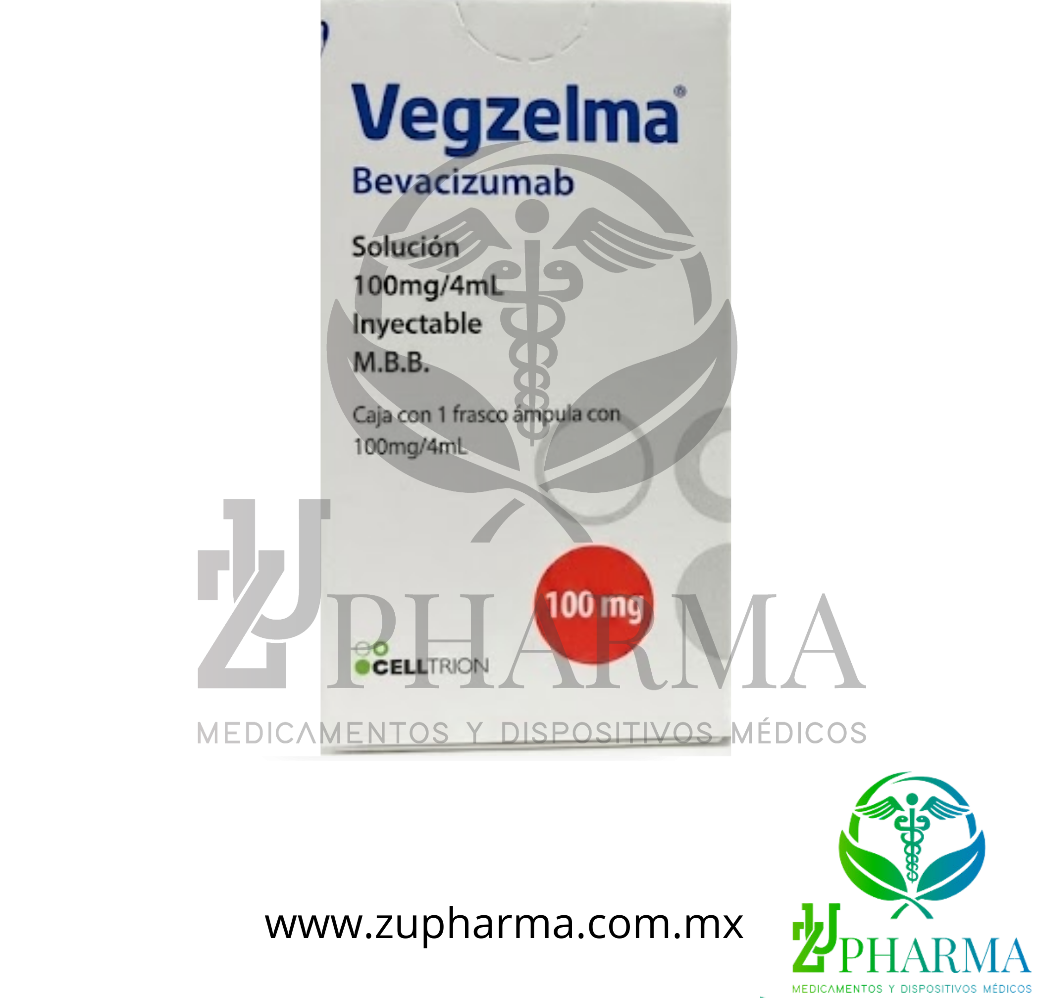 Vegzelma (Bevacizumab) 100 mg / 4 mL Solución Inyectable Frasco Ámpula - Celltrion