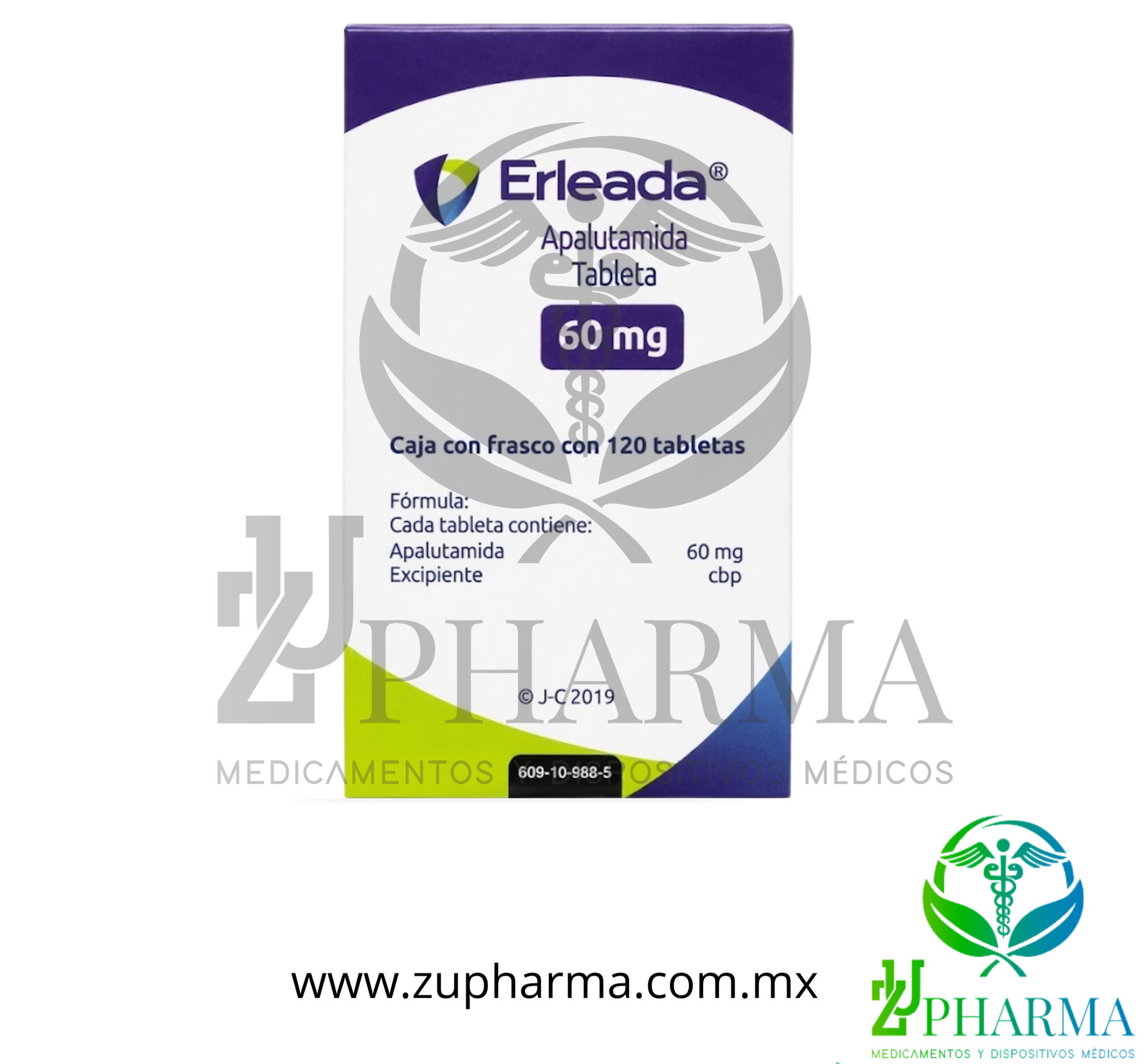 Erleada (Apalutamida) 60 mg Caja con Frasco con 120 Tabletas - Janssen