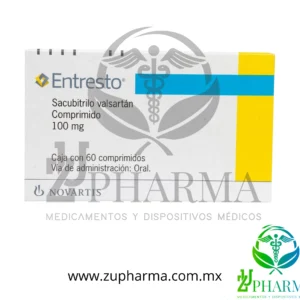 Entresto (Sacubitrilo / Valsartán) 100 mg Caja con 60 Comprimidos - Novartis