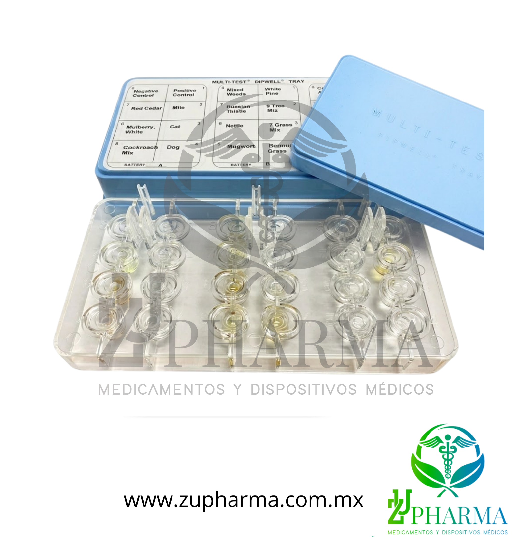 Multi-Test Dipwell Tray with Lid (Charola con Tapa 24 Pocillos) - Lincoln Diagnostics
