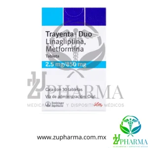 Trayenta Duo (Linagliptina / Metformina) 2.5 mg / 850 mg Caja con 30 Tabletas - Boehringer Ingelheim / Lilly