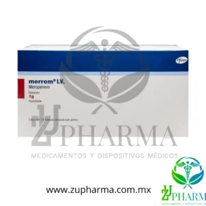 Merrem I.V. (Meropenem) 1 g Caja con 10 Frascos Ámpula con Polvo - Pfizer