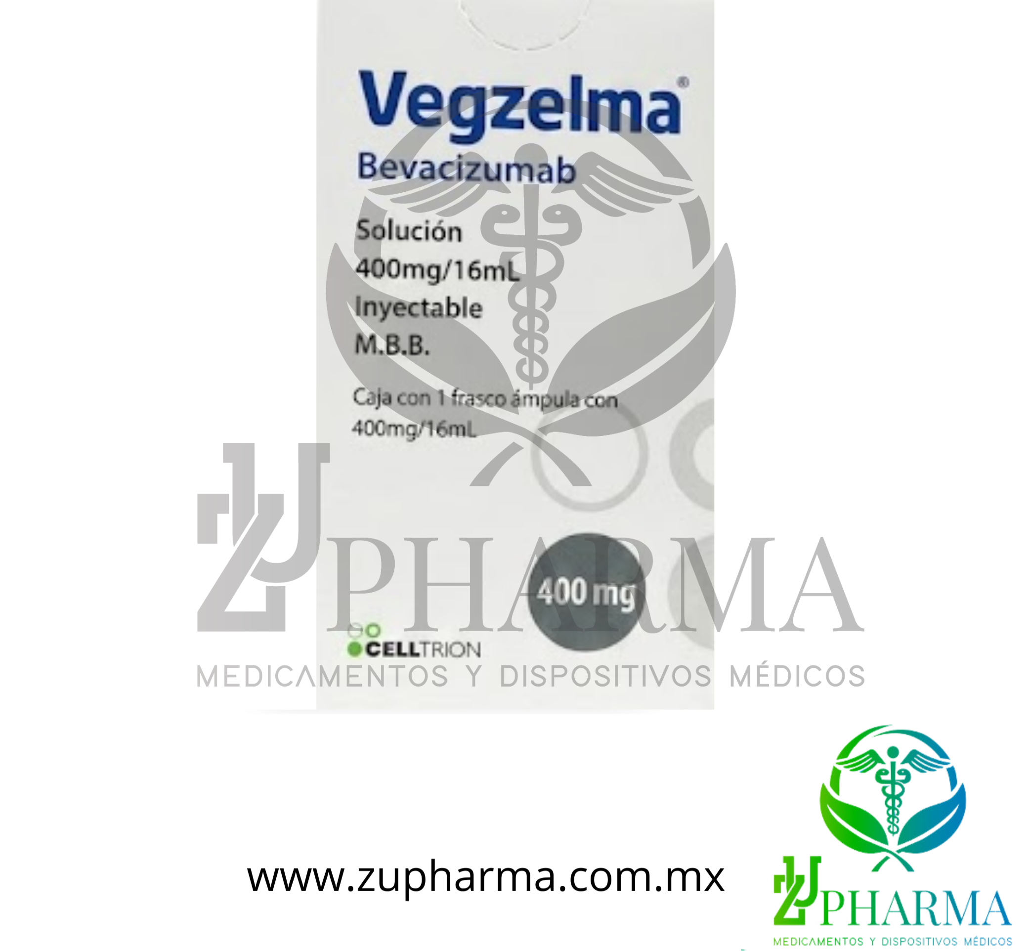 Vegzelma (Bevacizumab) 400 mg / 16 mL Solución Inyectable Frasco Ámpula - Celltrion