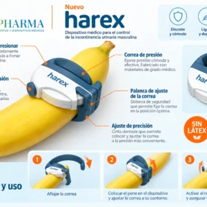 Dispositivo HAREX® para el Control de Incontinencia Urinaria Masculina - Oclusor Uretral Ergonómico Sin Látex