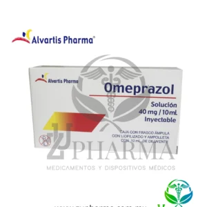 Omeprazol 40 mg / 10 mL Solución Inyectable Frasco Ámpula y Diluyente - Alvartis Pharma