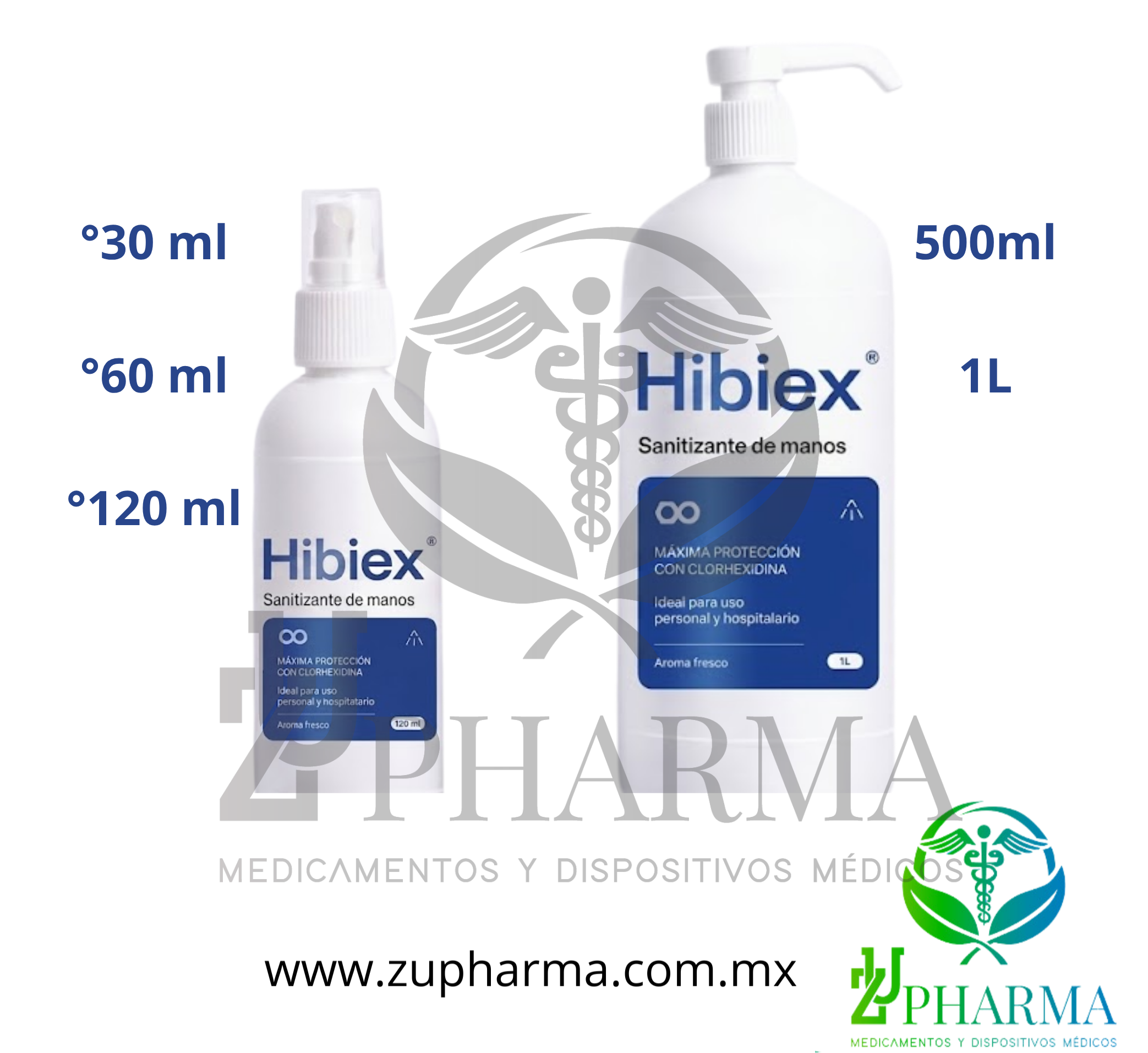 Hibiex (Gluconato de Clorhexidina 1%) Sanitizante de Manos Antiséptico - Proface