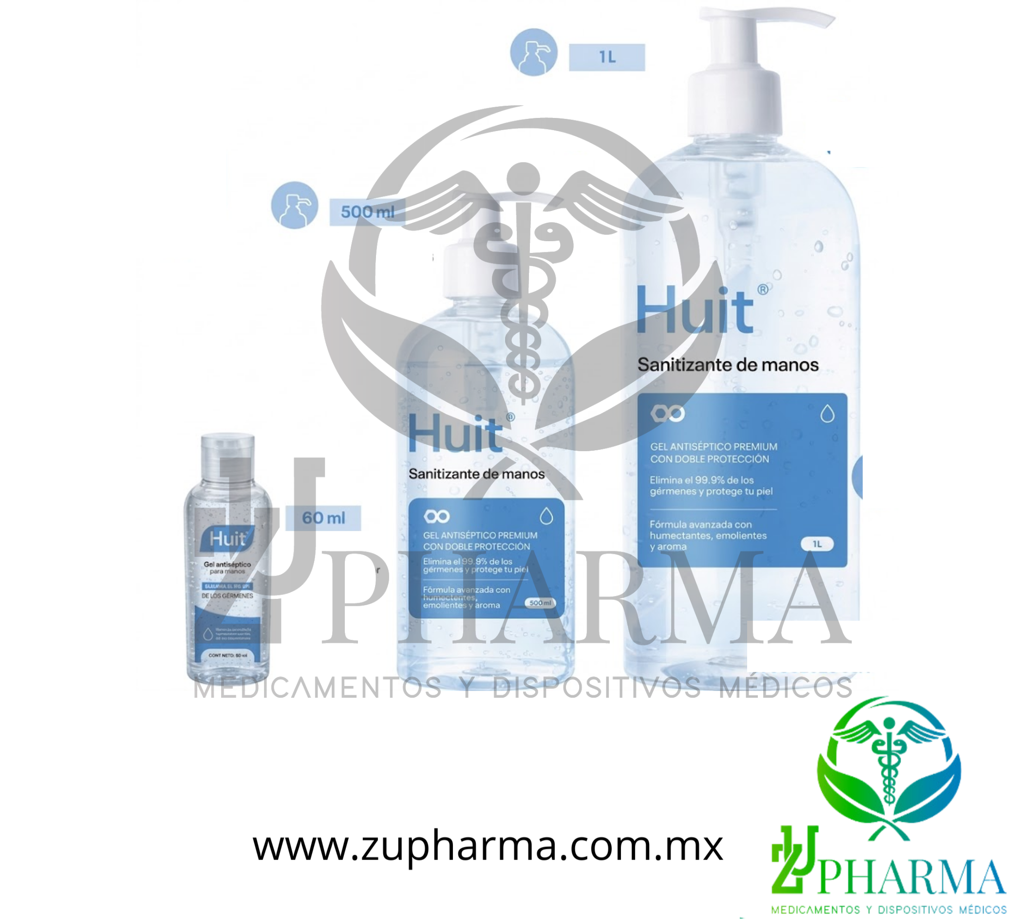 Huit Gel Antiséptico Premium Sanitizante de Manos - Todas las Presentaciones