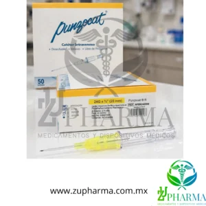 Punzocat 24G x 20 mm (3/4") Catéter Intravenoso Periférico Radiopaco - Equipos Médicos Vizcarra